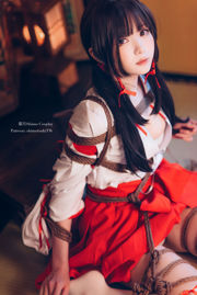 [Net Red COSER Photo] Papier Weibo Girl Shuangyue Shimo - Miko Bundling